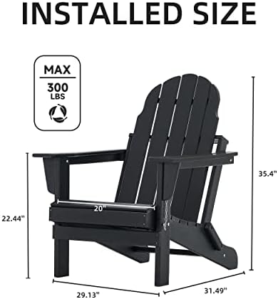 PS Board Folding Outdoor Adirondack Chair