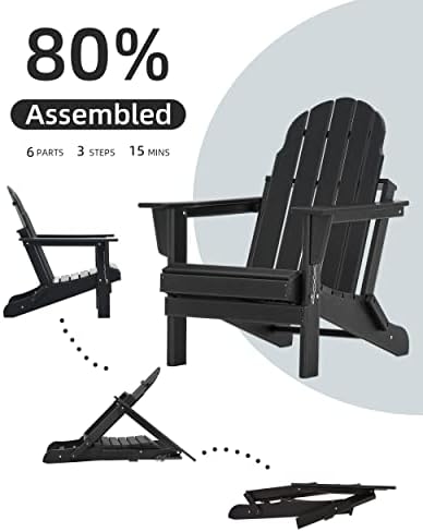 PS Board Folding Outdoor Adirondack Chair