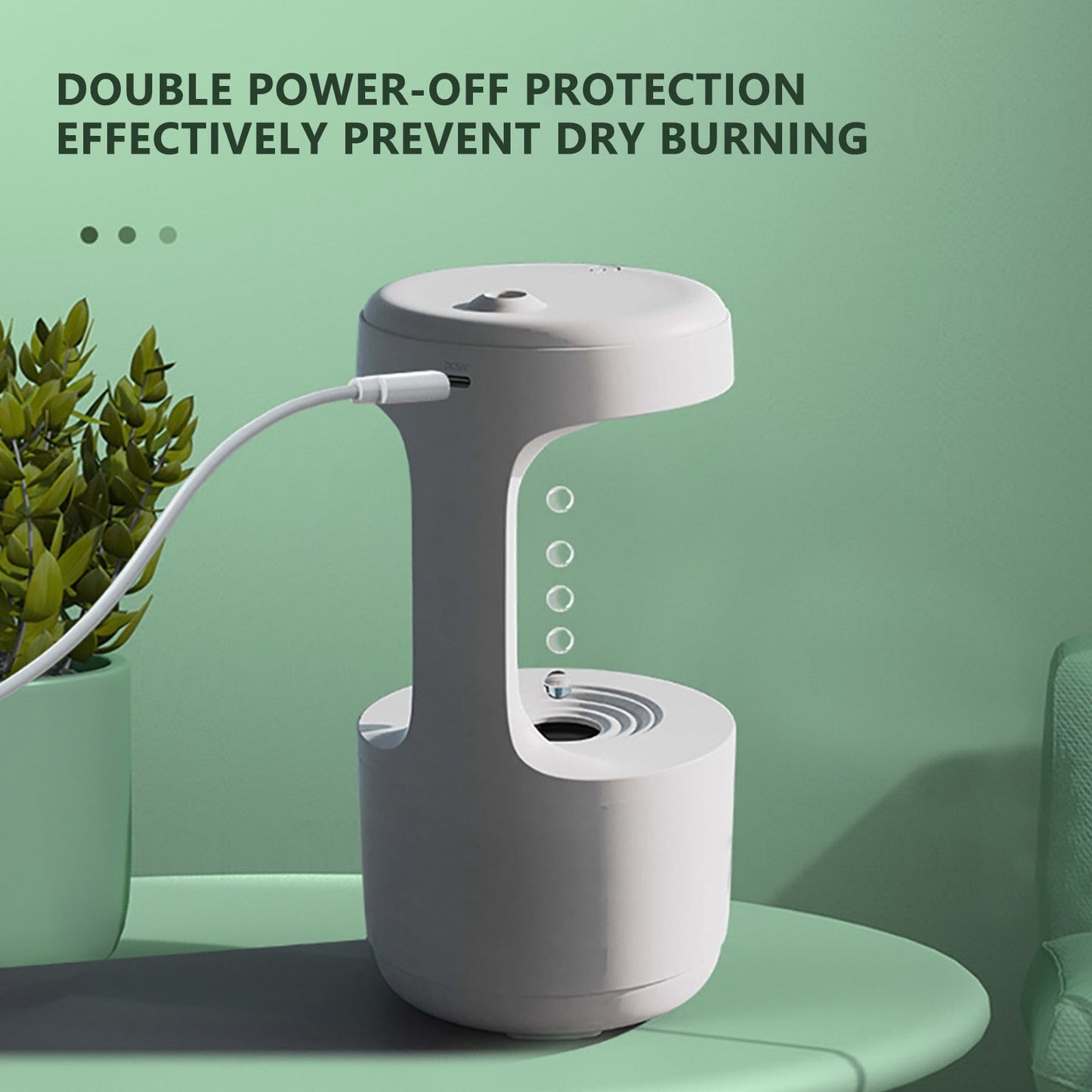 Anti-Gravity Water Droplet Humidifier